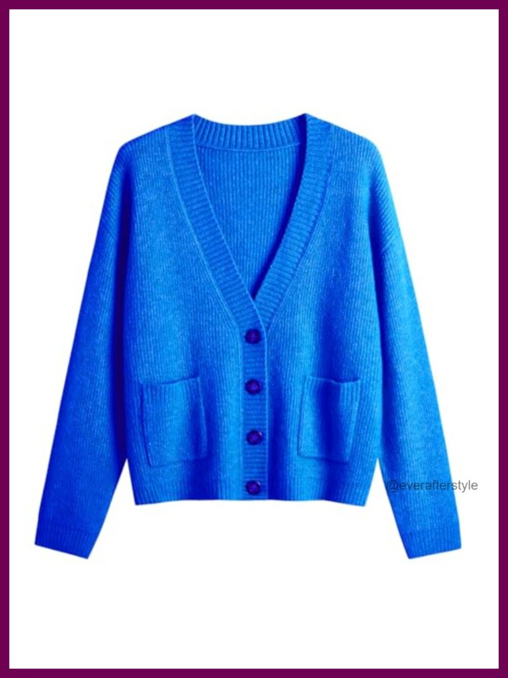 Womens Cable Knit Button Front Cardigan V Neck Long Sleeve Loose Fit Sweater